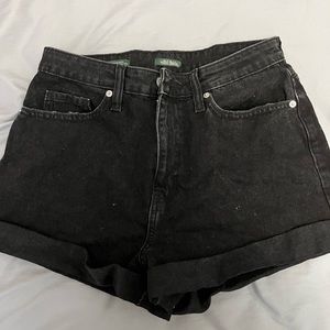 Wild Fable Cuffed Black Jean Shorts